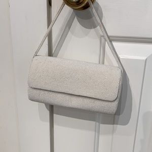 Vintage 50’s White beaded cocktail bag.